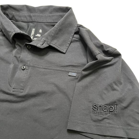Arc’teryx Captive SS Polo Shirt Men’s XL Black Short Sleeve Logo outdoors - Picture 9 of 10